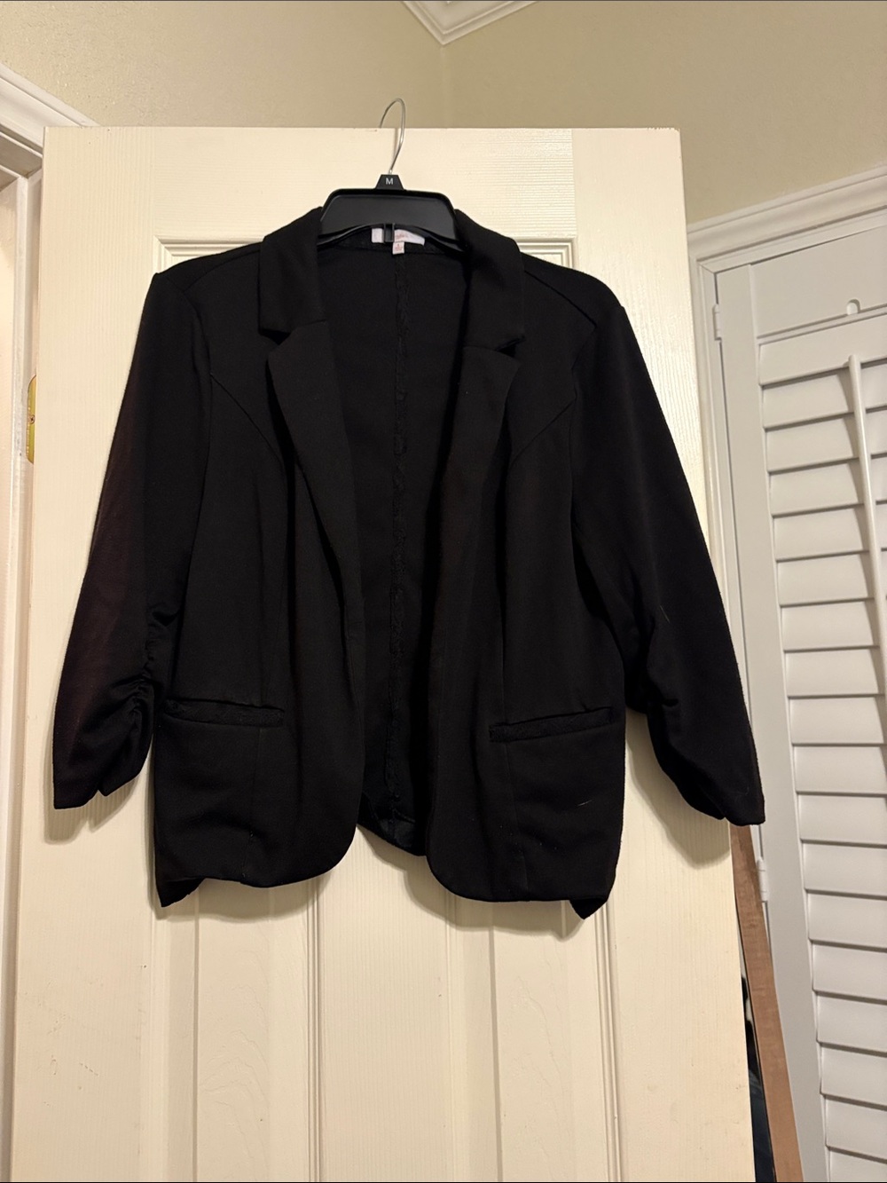 Candie's Black Open-Front Blazer Jacket